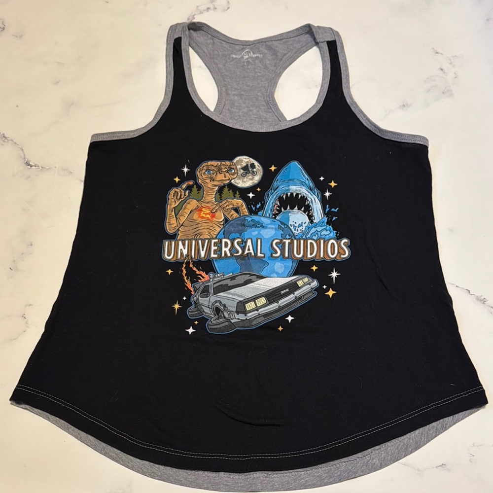 Universal Studios Racerback Tank Top| ET, Back to the Future, Jaws